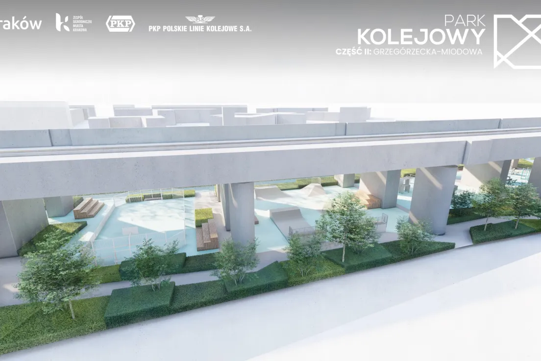 Projekt II etapu Parku Kolejowego na odcinku od ul. Grzegórzeckiej do ul. Miodowej