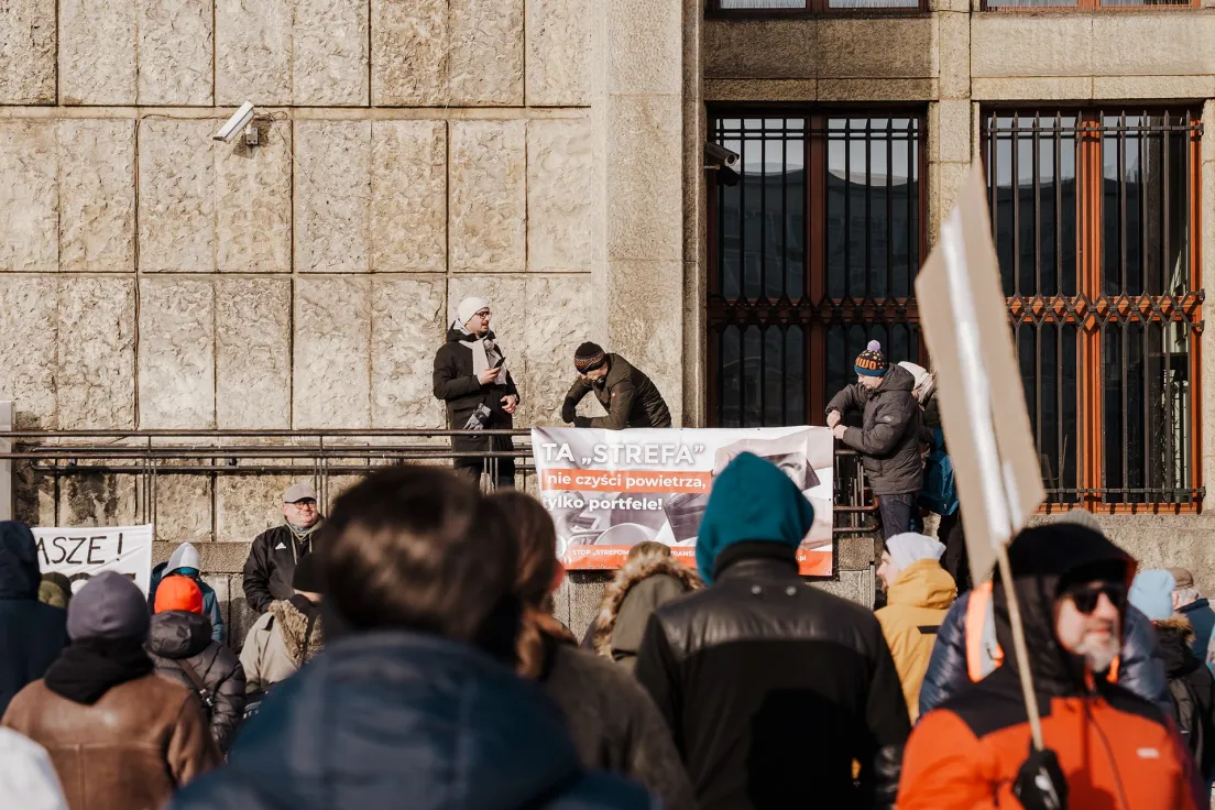 Protest przed muzeum narodowym