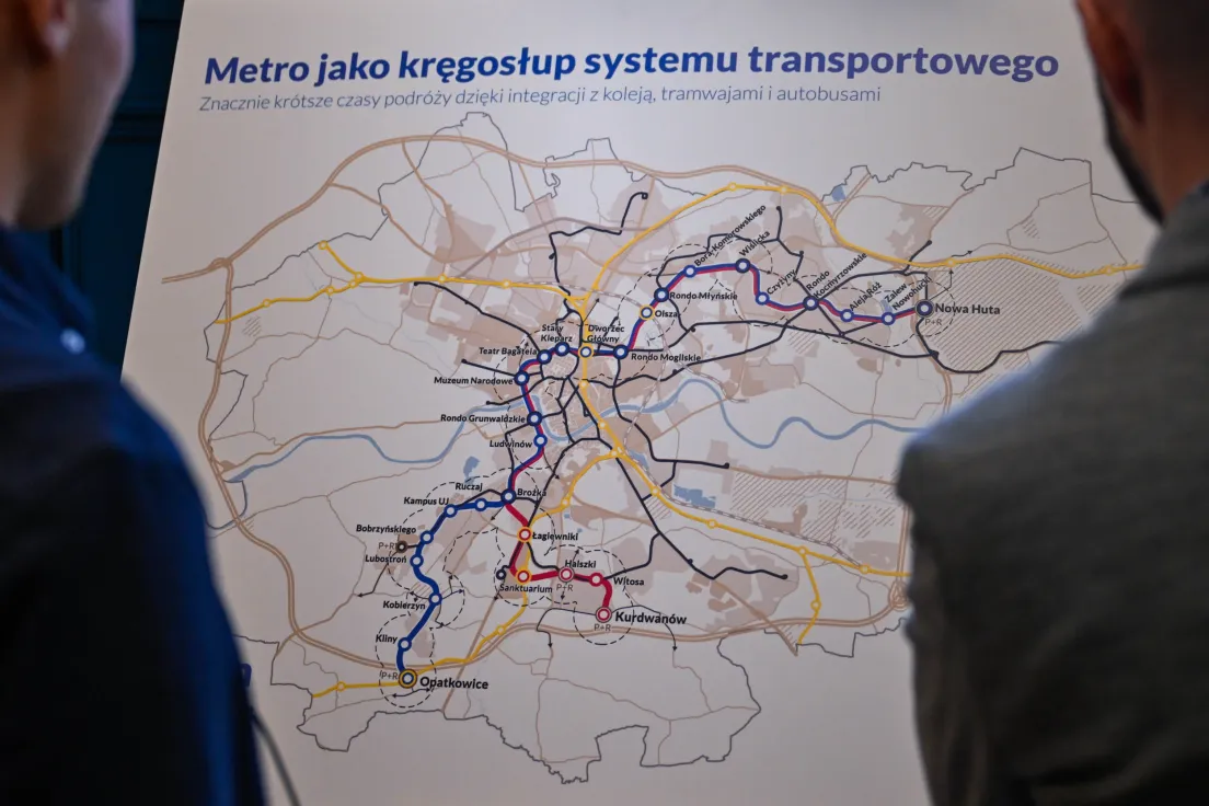 Mapa planowanego metra