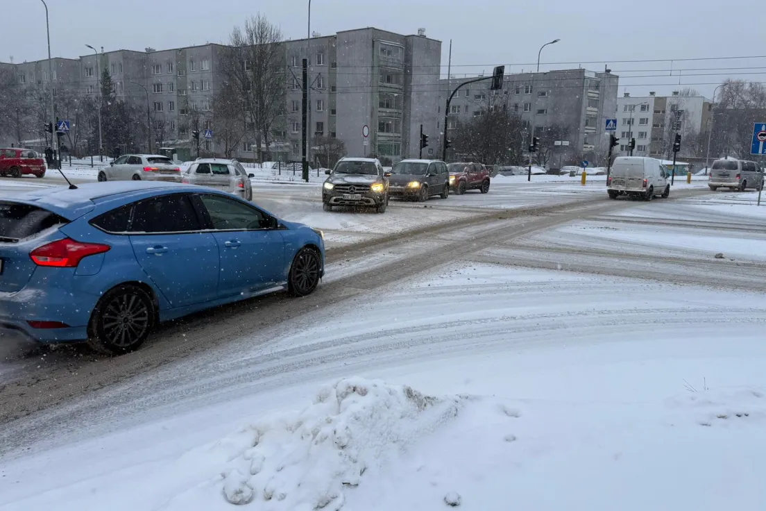 Opady śniegu w Krakowie