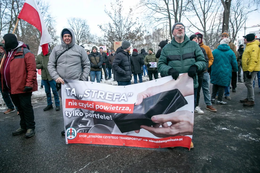Protest przeciwko SCT pod ZDMK