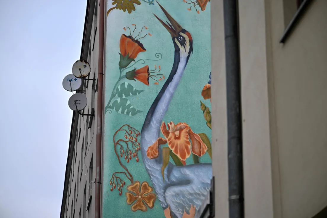 Nowy mural na Podgórzu inspirowany wawelskimi arrasami