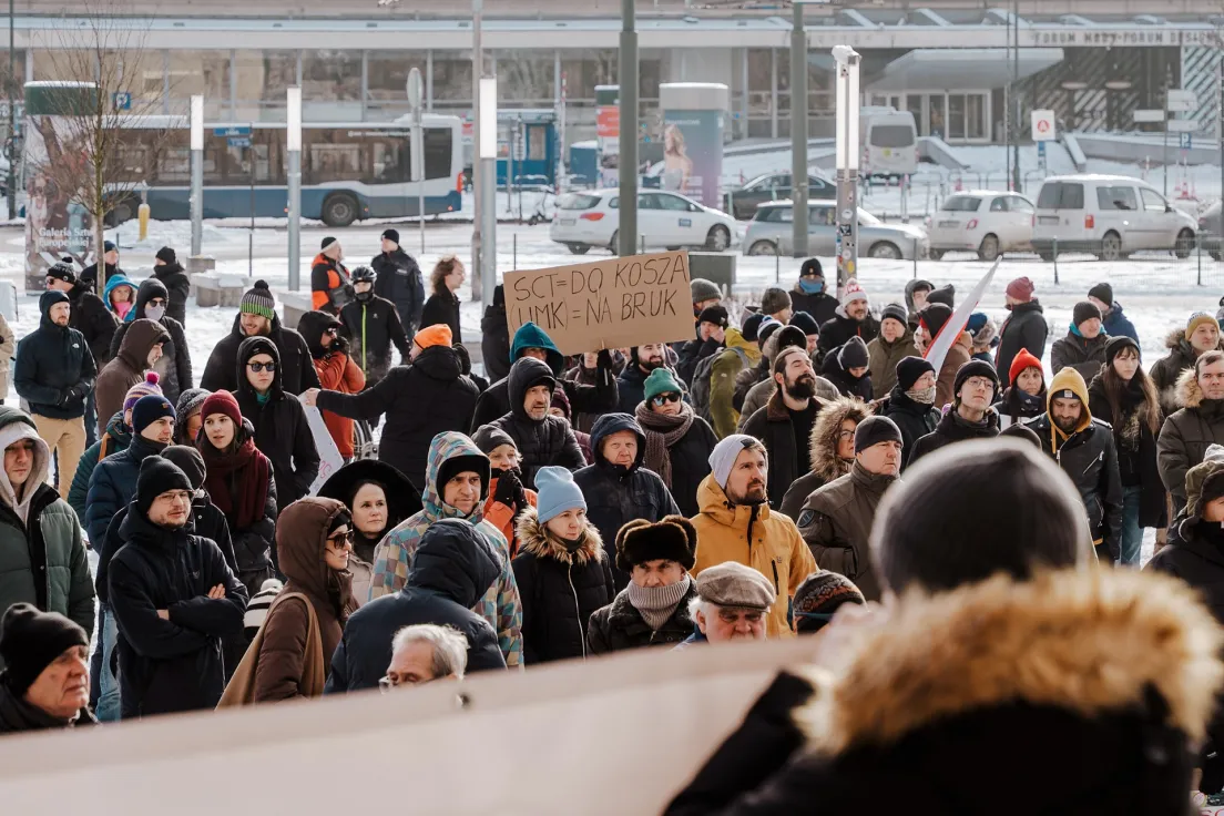 Protest przed muzeum narodowym