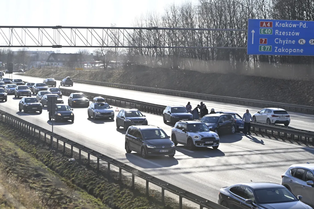 Kolizja na autostradzie A4