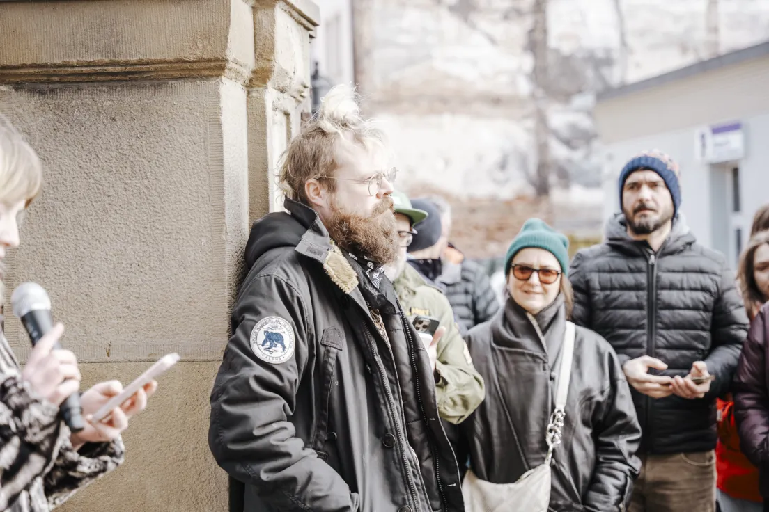 Protest przecwiko budowie Hotelu w miejscu trzech kamienic na ul. Bożego Ciała i Józefa, oraz wywłaszczeniom i eksmisjom.
