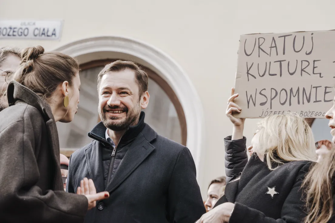 Protest przecwiko budowie Hotelu w miejscu trzech kamienic na ul. Bożego Ciała i Józefa, oraz wywłaszczeniom i eksmisjom.