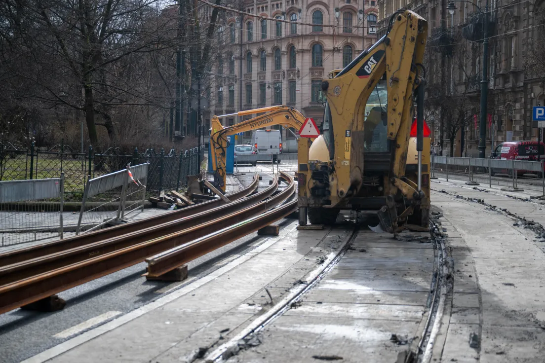 Remont torowiska na straszewskiego przy ul. św. Anny