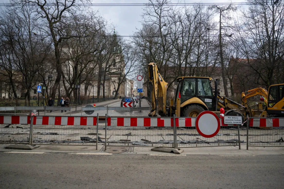 Remont torowiska na straszewskiego przy ul. św. Anny
