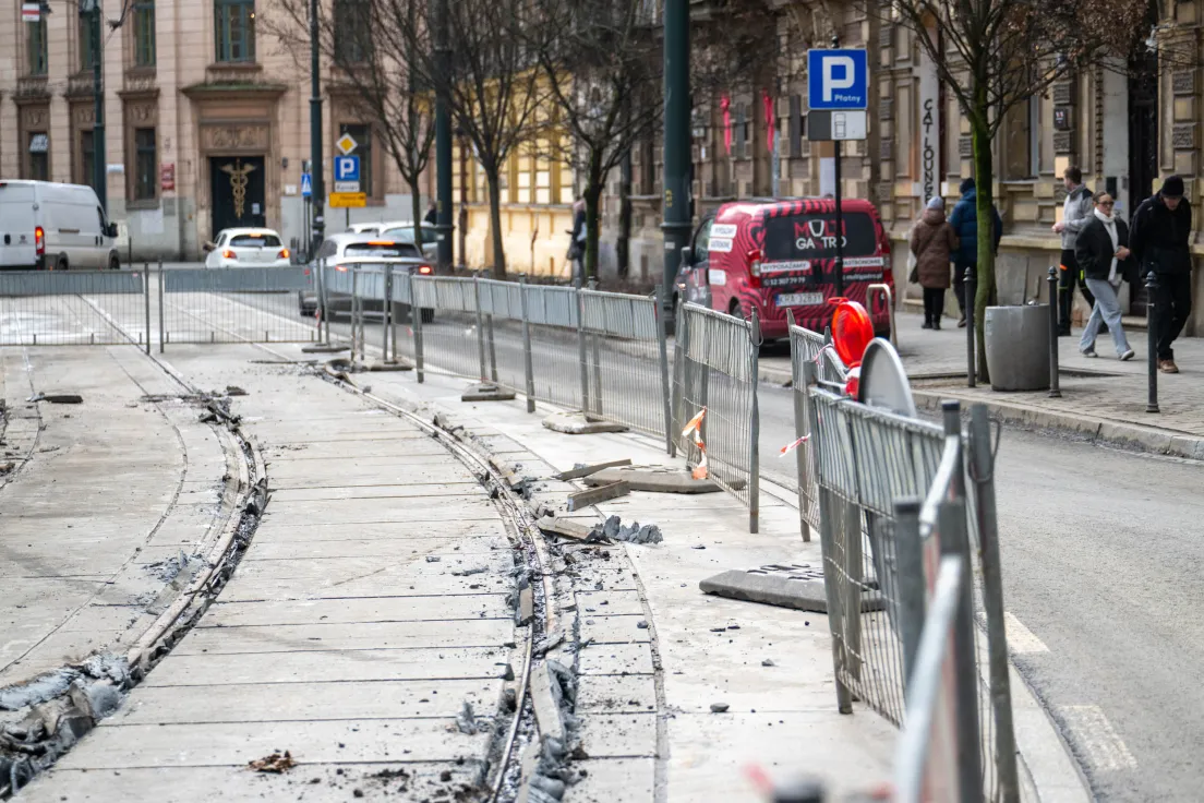 Remont torowiska na straszewskiego przy ul. św. Anny