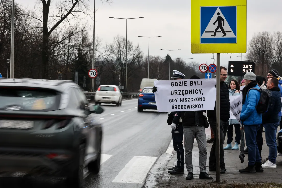 Protest przeciwko zabudowie Truszkowskiego