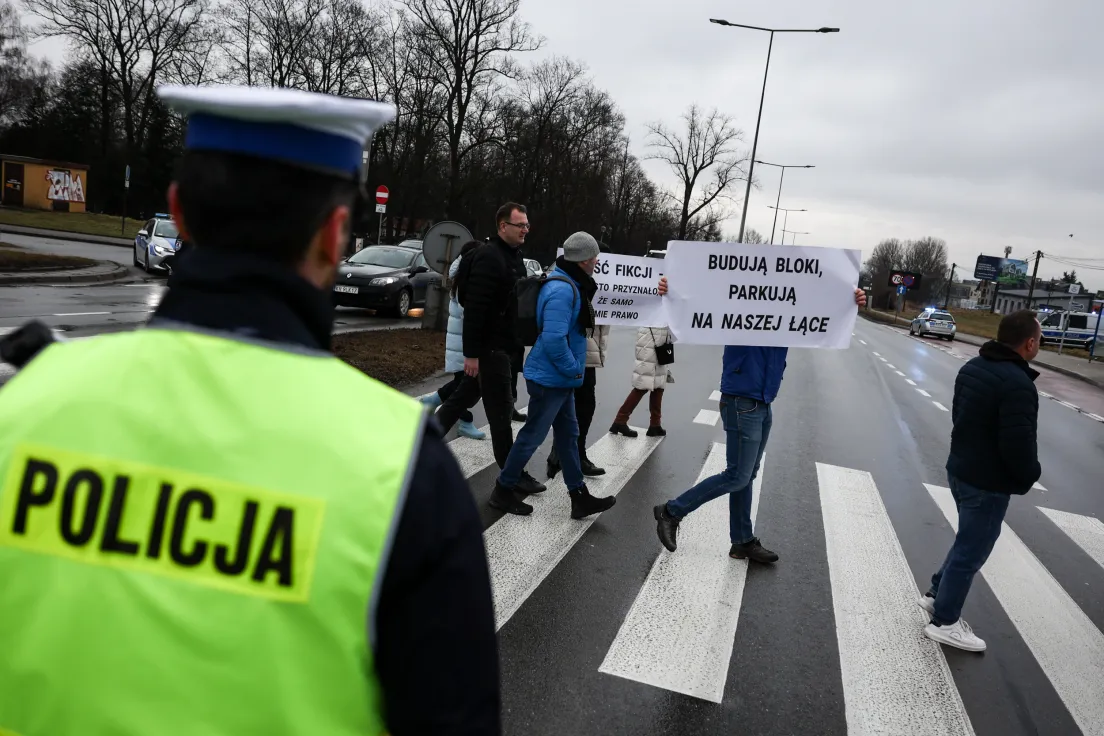 Protest przeciwko zabudowie Truszkowskiego