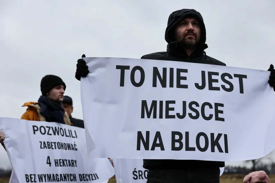 Protest przeciwko zabudowie Truszkowskiego