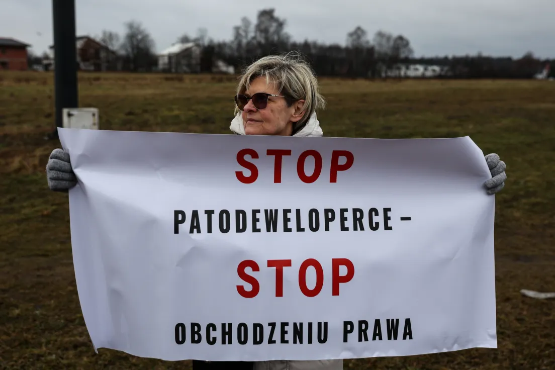 Protest przeciwko zabudowie Truszkowskiego