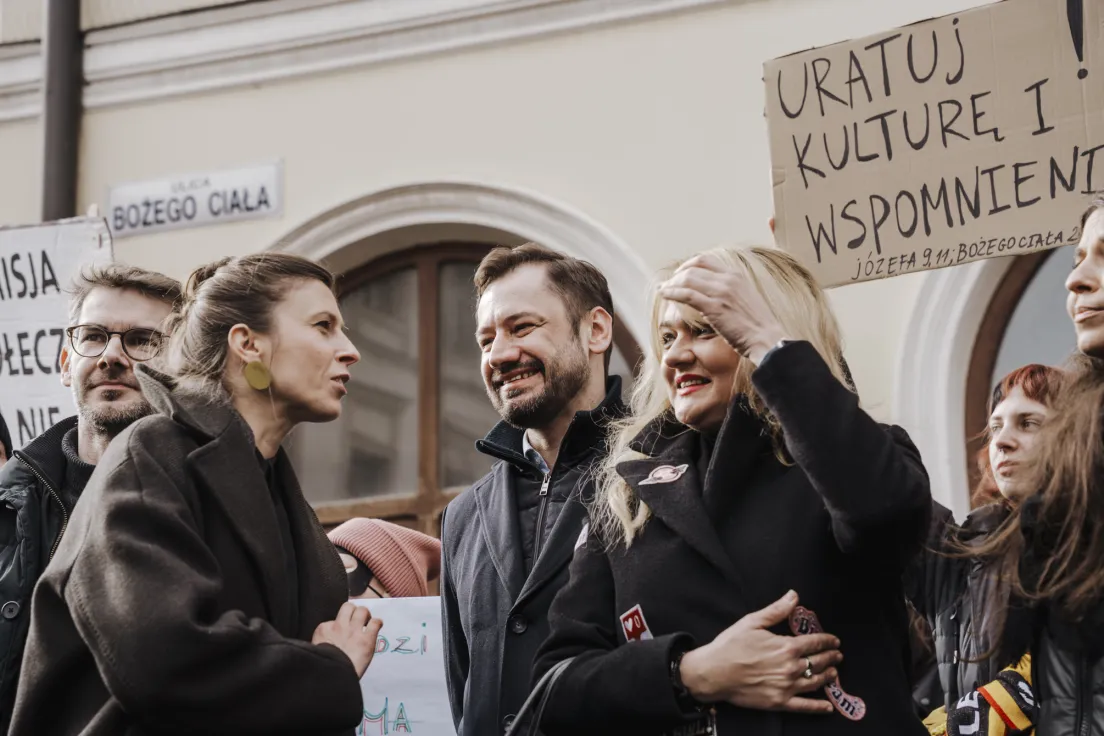 Od lewej: radny Tomasz Leśniak, wiceprezydent Maria Klaman, prezydent Aleksander Miszalski, radna Magdalena Mazurkiewicz