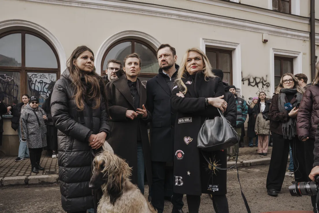 Protest przecwiko budowie Hotelu w miejscu trzech kamienic na ul. Bożego Ciała i Józefa, oraz wywłaszczeniom i eksmisjom.