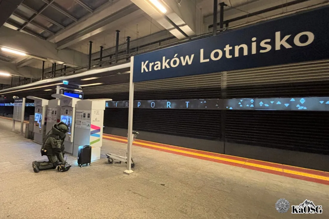 Ćwiczenia na przystanku Kraków Lotnisko