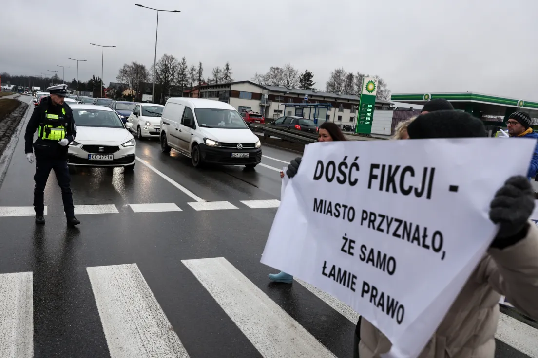 Protest przeciwko zabudowie Truszkowskiego