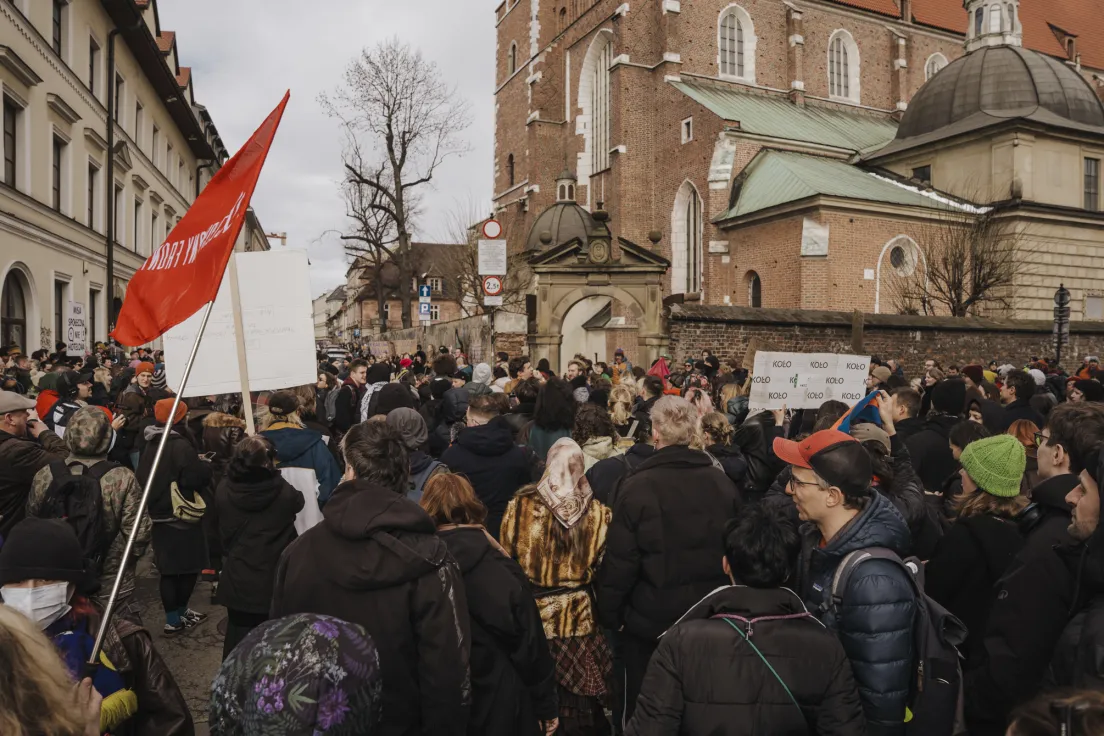 Protest przecwiko budowie Hotelu w miejscu trzech kamienic na ul. Bożego Ciała i Józefa, oraz wywłaszczeniom i eksmisjom.