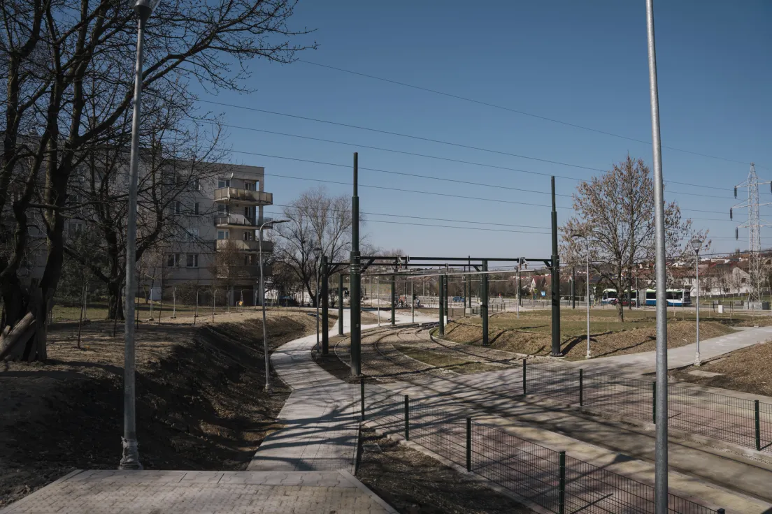 Pętla tramwajowa w Mistrzejowicach - stan obecny