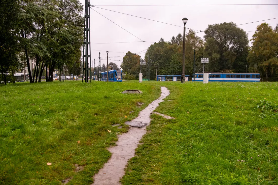 Pętla tramwajowa w Mistrzejowicach - stan z 30 września 2022