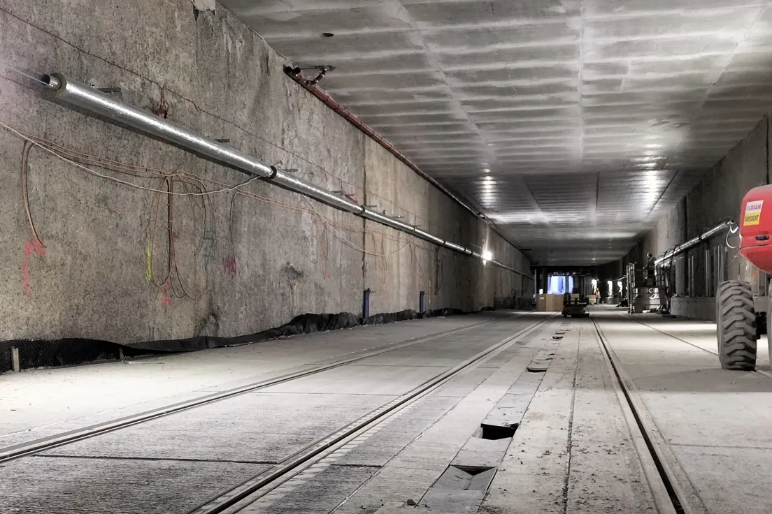 Tunel nowej linii tramwajowej do Mistrzejowic