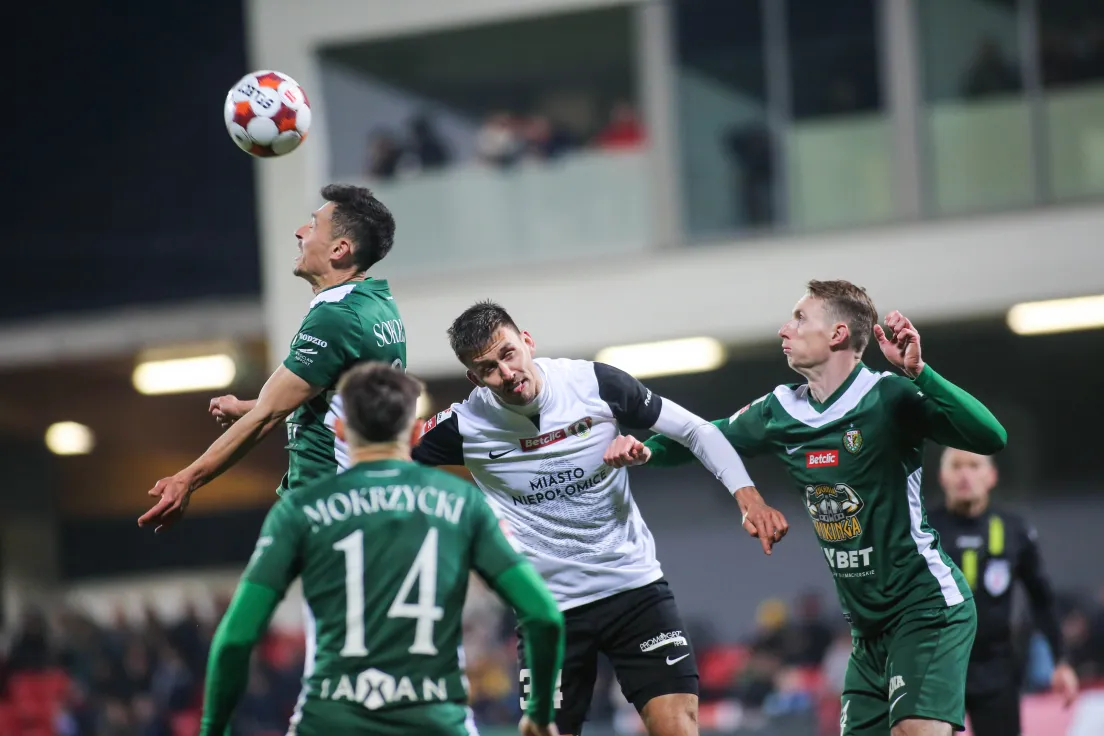 Mecz Puszcza Niepołomice - Śląsk Wrocław