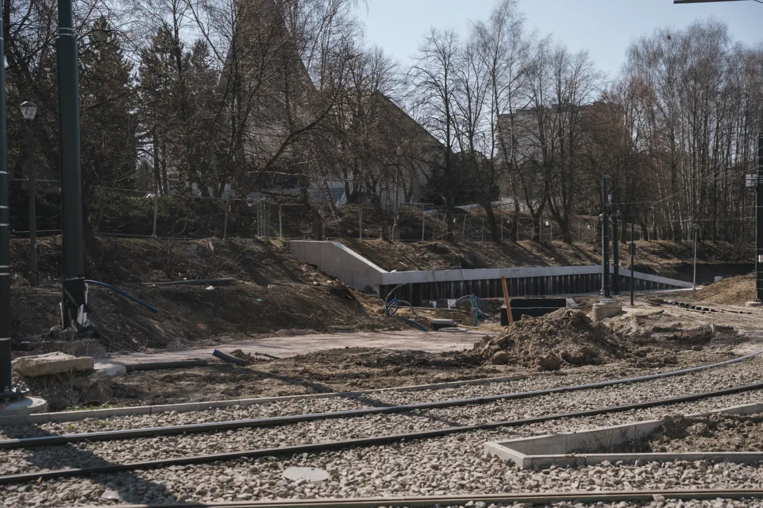 Pętla tramwajowa w Mistrzejowicach - stan obecny