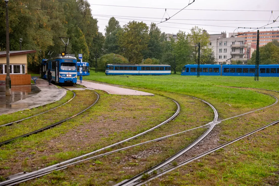 Pętla tramwajowa w Mistrzejowicach - stan z 30 września 2022