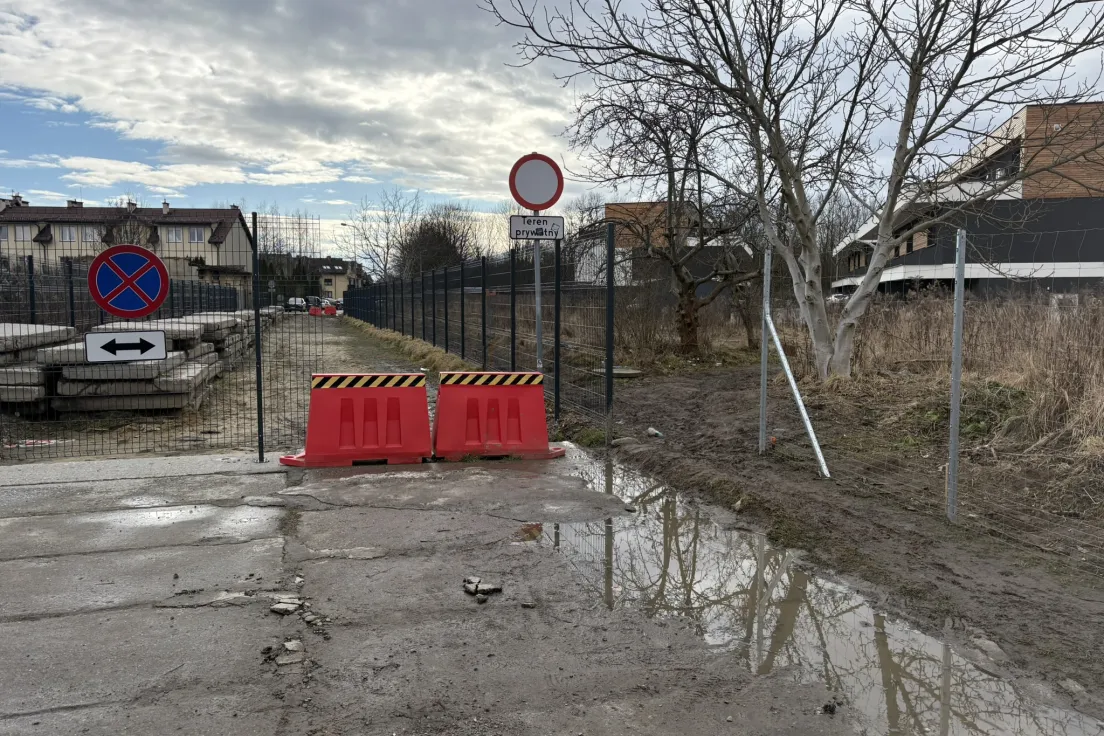 Zamknięty fragment ul. Pękowickiej
