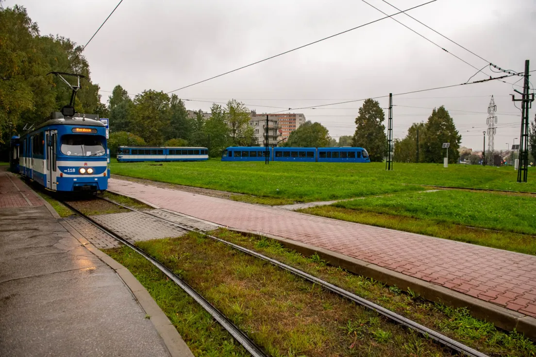 Pętla tramwajowa w Mistrzejowicach - stan z 30 września 2022