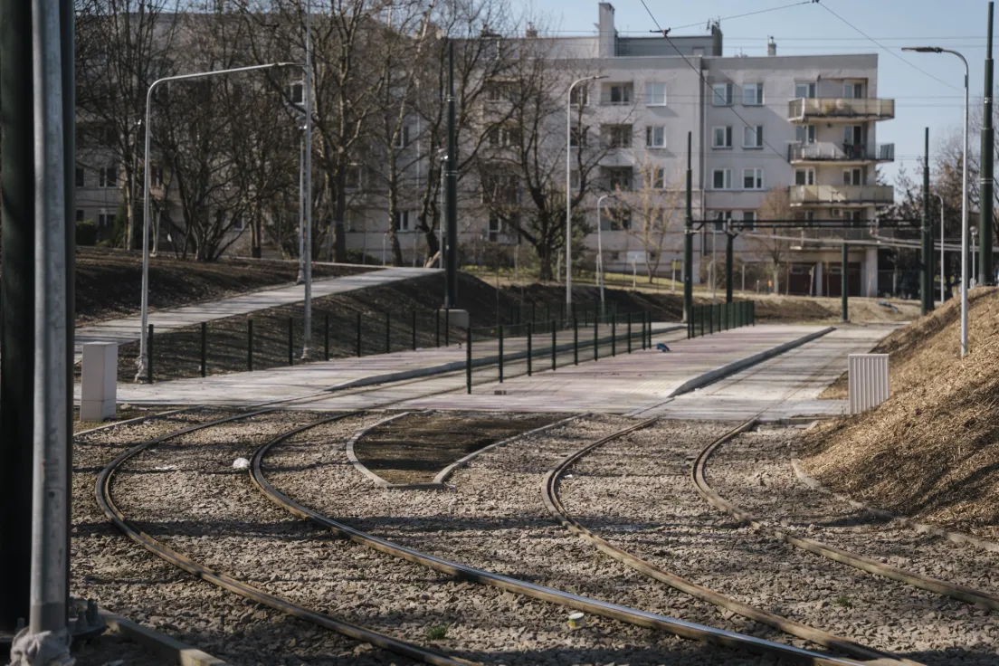 Pętla tramwajowa w Mistrzejowicach - stan obecny