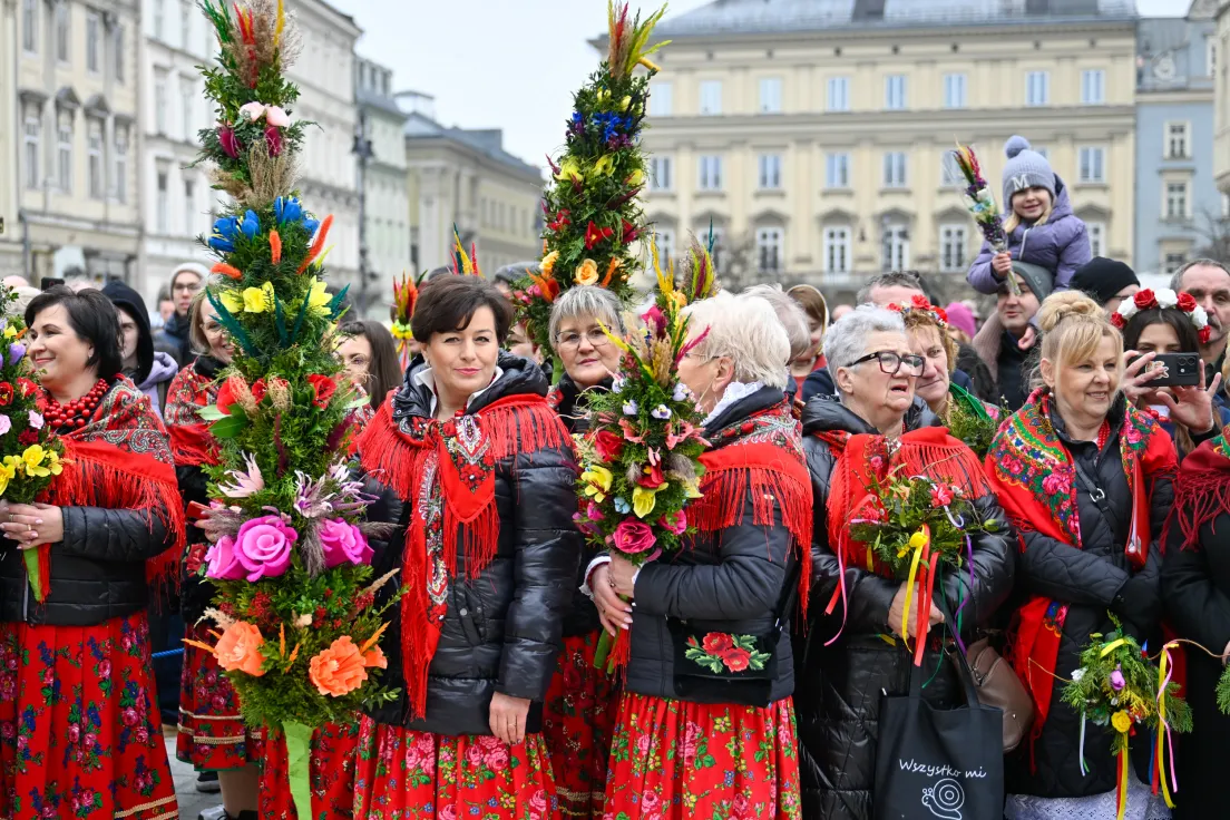 Święcenie palm na Rynku Głównym