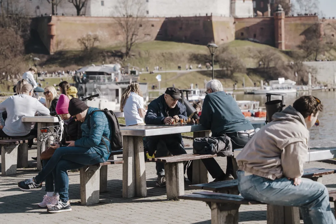 Widok na bulwary i Wawel