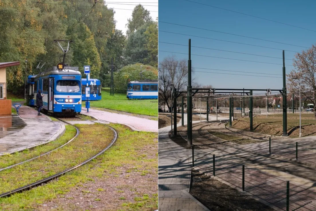 Pętla w Mistrzejowicach przed i po zmianach