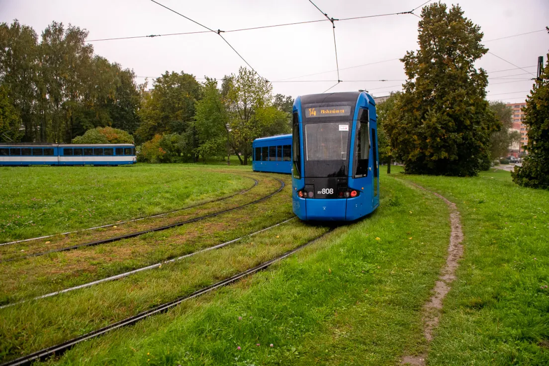 Pętla tramwajowa w Mistrzejowicach - stan z 30 września 2022