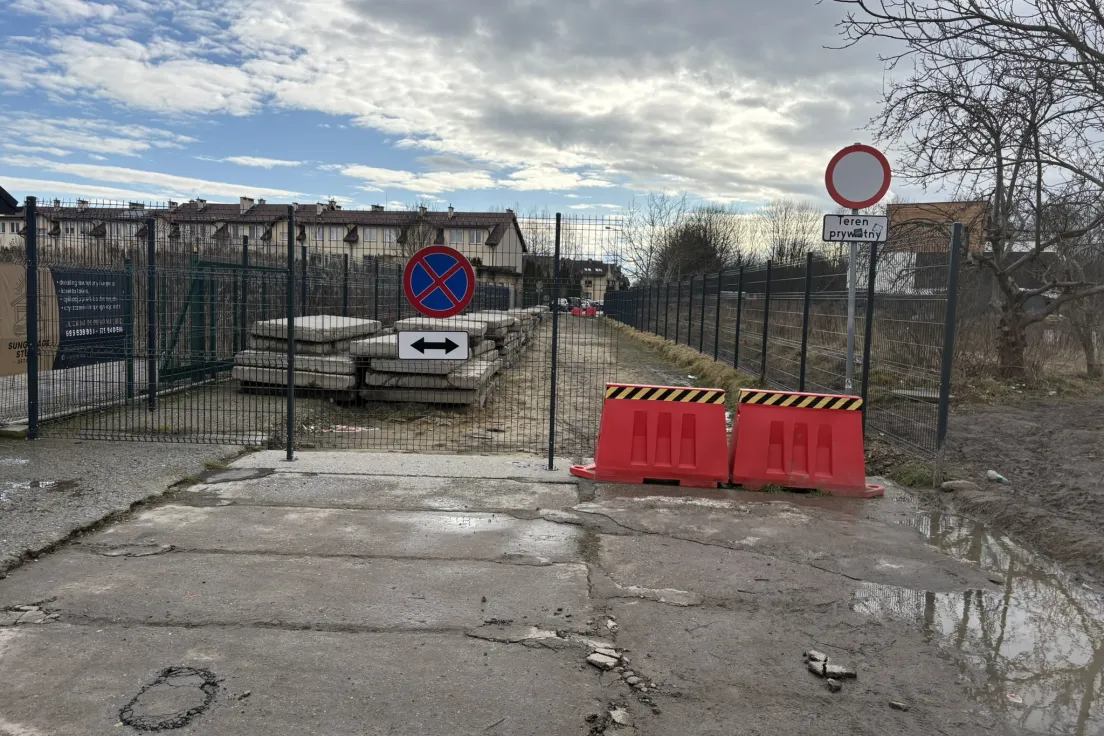 Zamknięty fragment ul. Pękowickiej