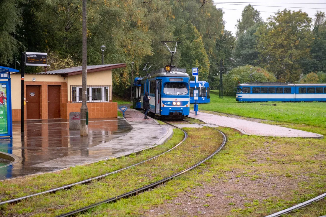 Pętla tramwajowa w Mistrzejowicach - stan z 30 września 2022