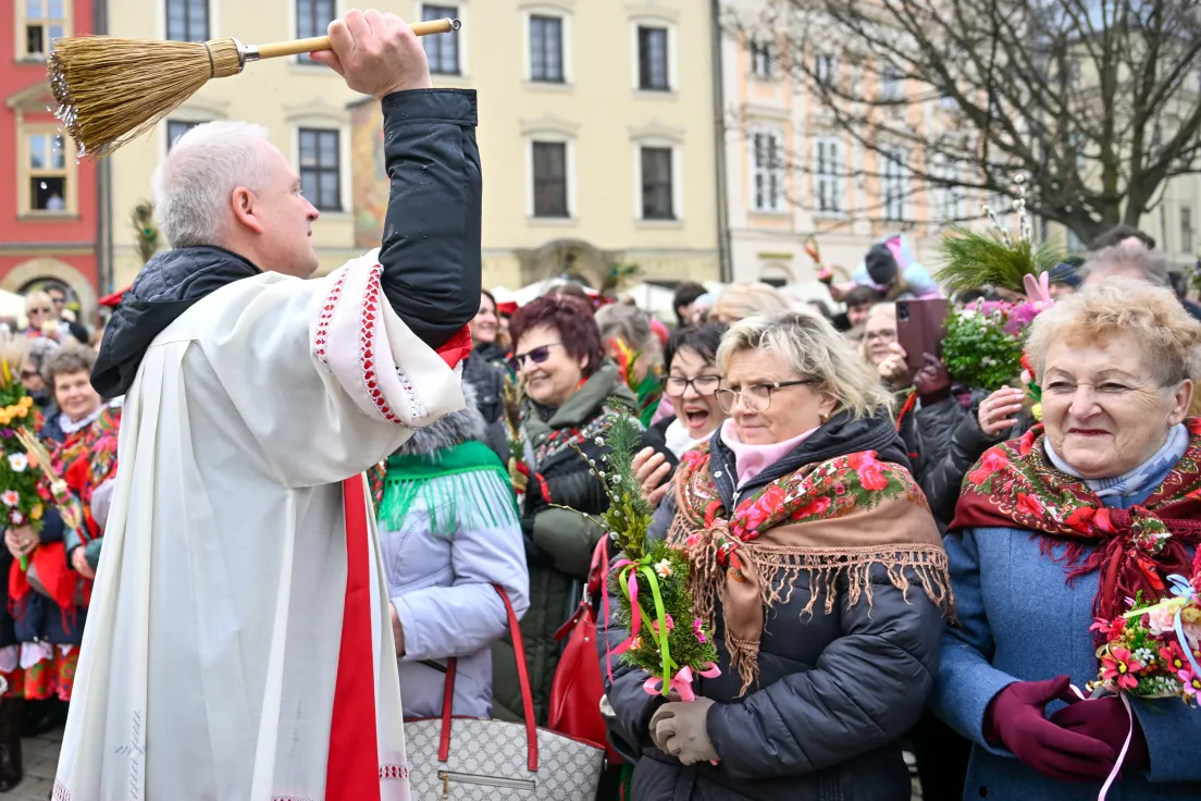 Święcenie palm na Rynku Głównym
