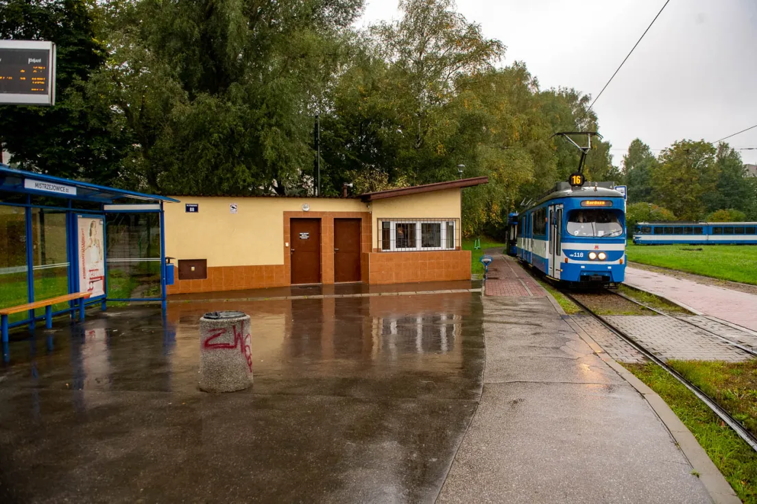 Pętla tramwajowa w Mistrzejowicach - stan z 30 września 2022