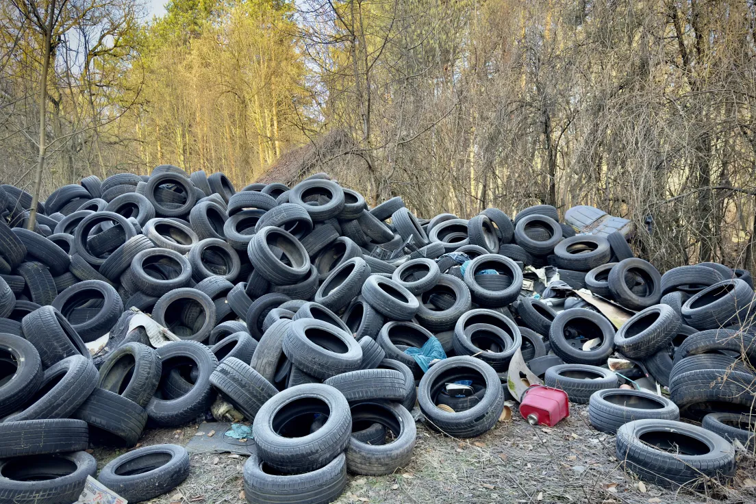 Składowisko opon pod Krzeszowicami