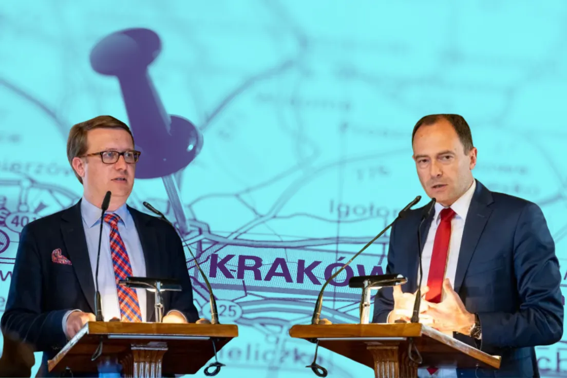 Radni Łukasz Maślona i Grzegorz Stawowy