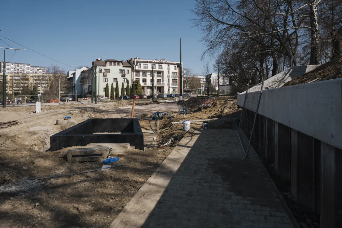 Pętla tramwajowa w Mistrzejowicach - stan obecny