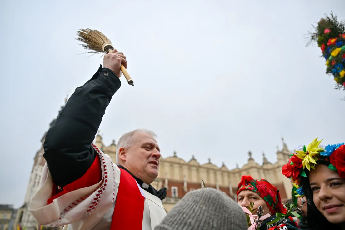Święcenie palm na Rynku Głównym