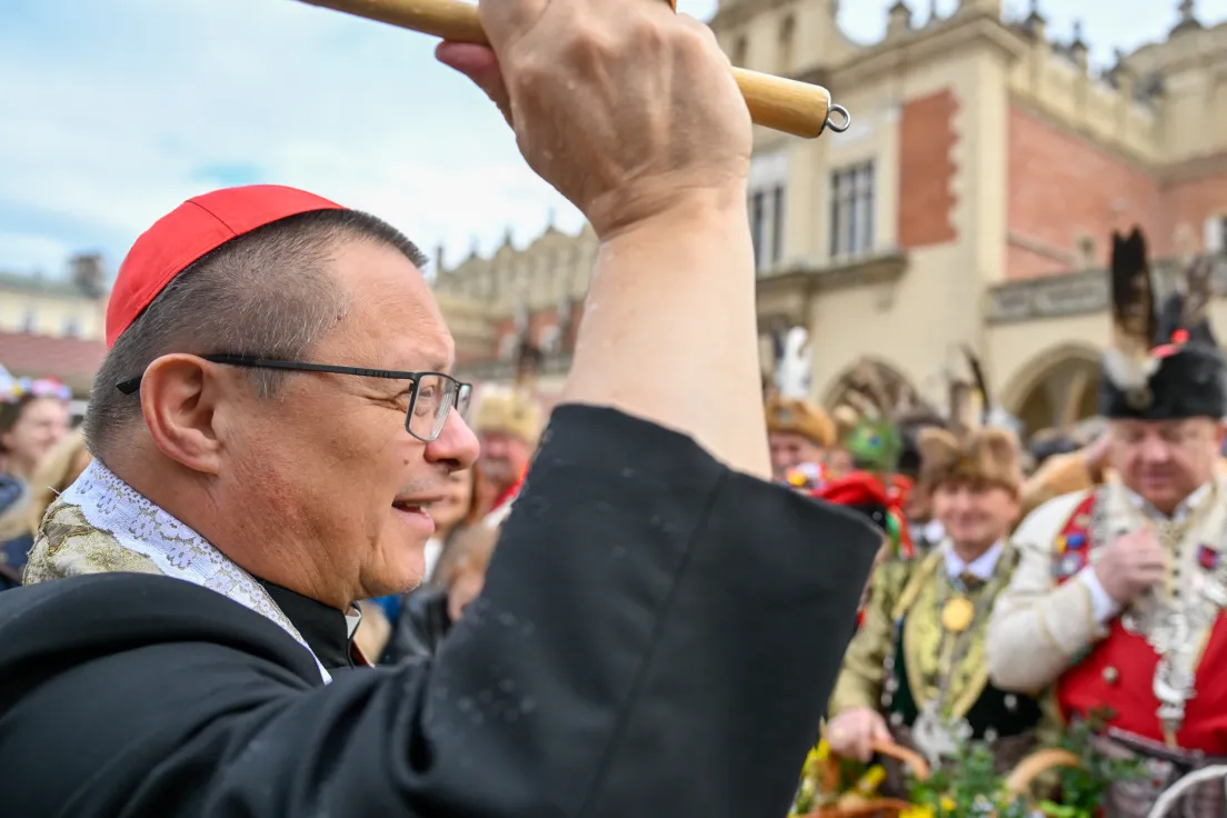 Święcenie pokarmów w Święta Wielkanocne na Rynku Głównym