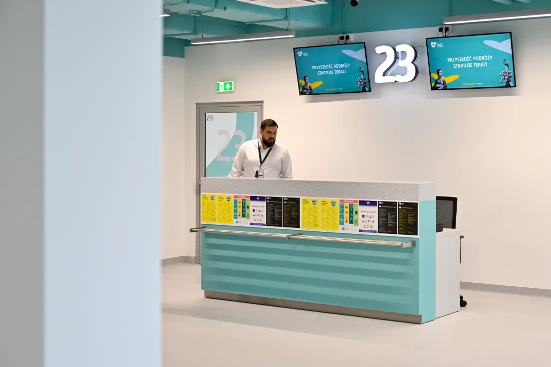 Otwarcie nowego tymczasowego terminalu dla oczekujących w Kraków Airport Balice