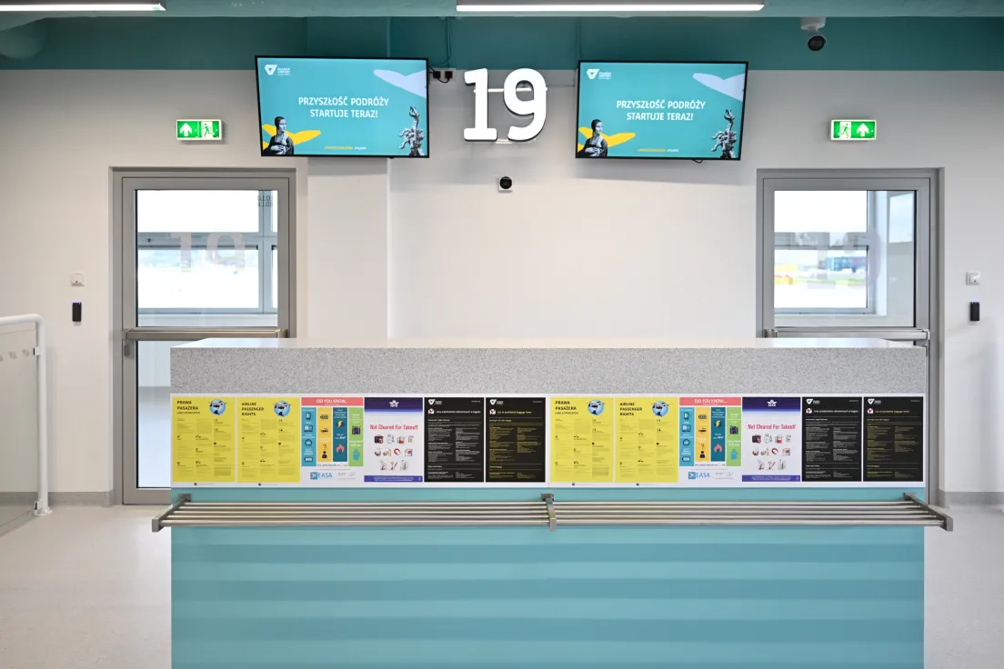 Otwarcie nowego tymczasowego terminalu dla oczekujących w Kraków Airport Balice