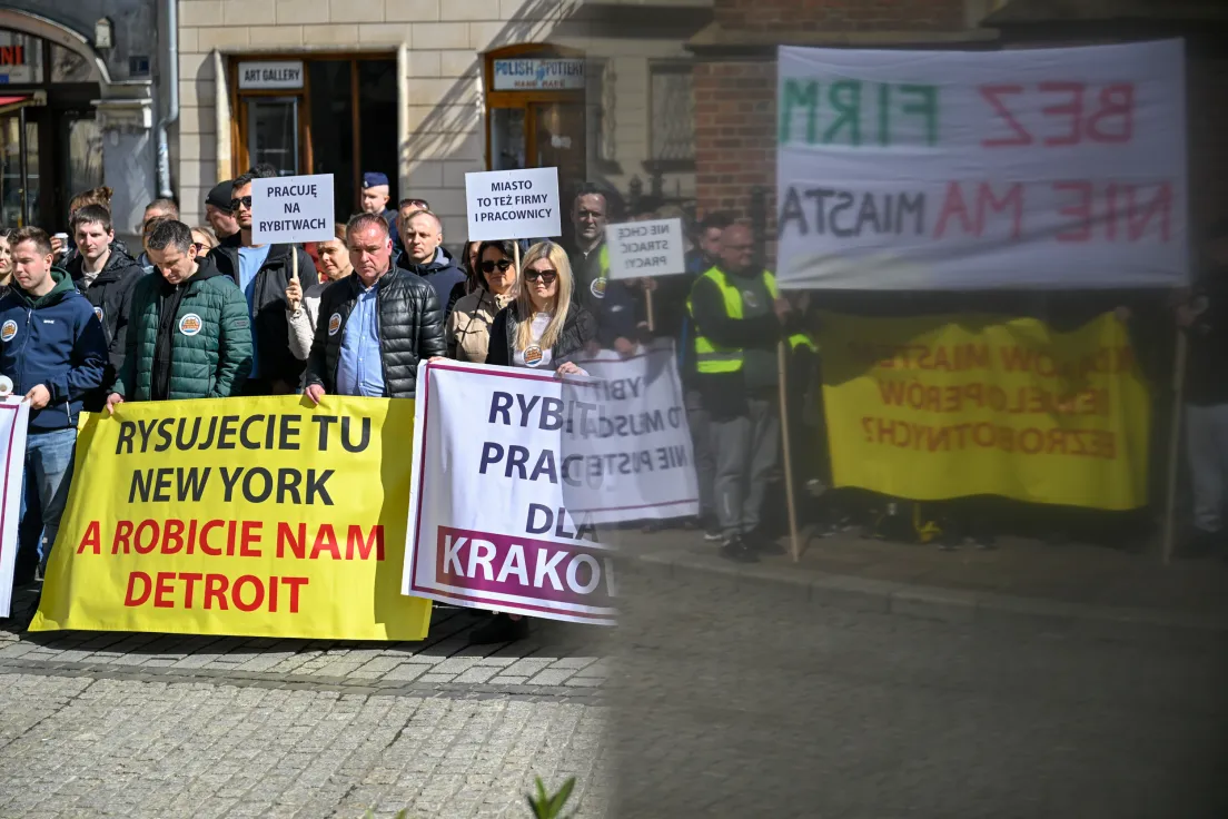 Protest przeciwko zagospodarowaniu terenów na Rybitwach