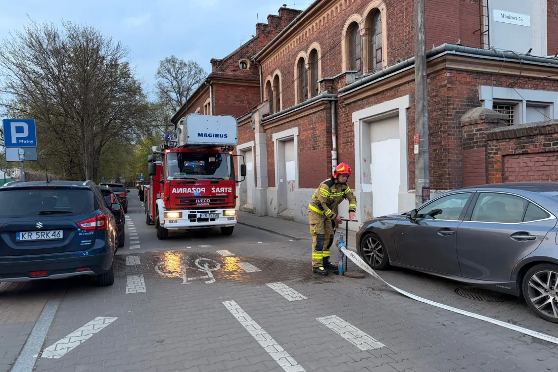 Pożar przy ul. Miodowej