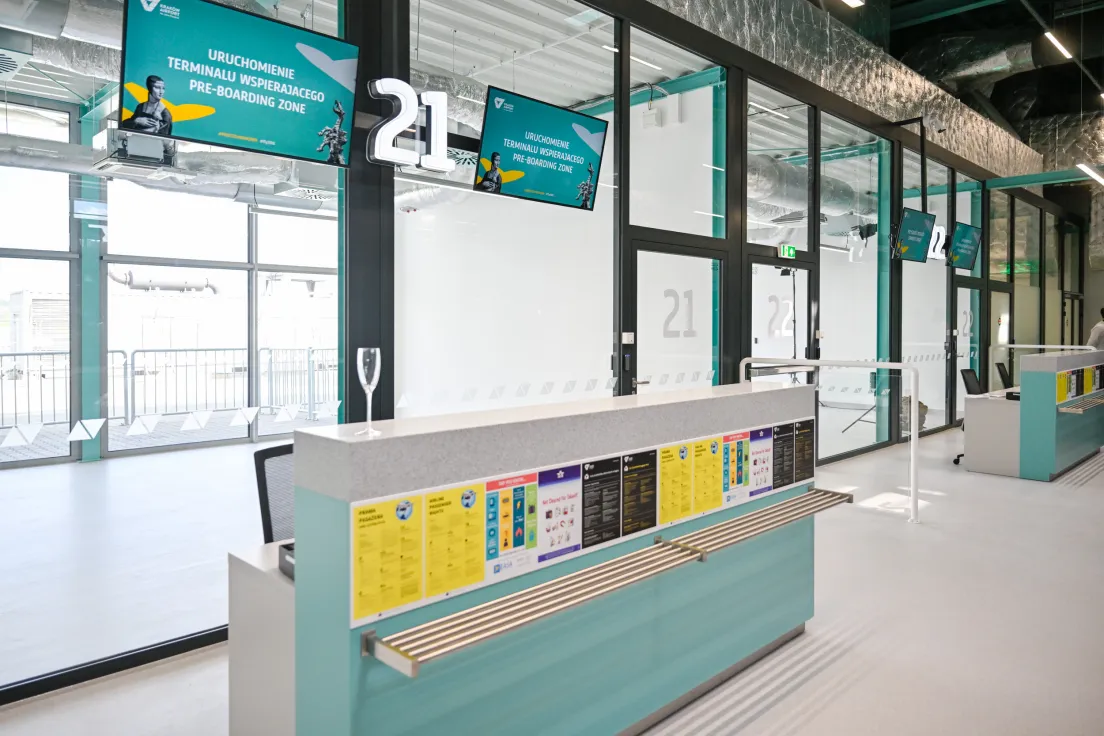 Otwarcie nowego tymczasowego terminalu dla oczekujących w Kraków Airport Balice