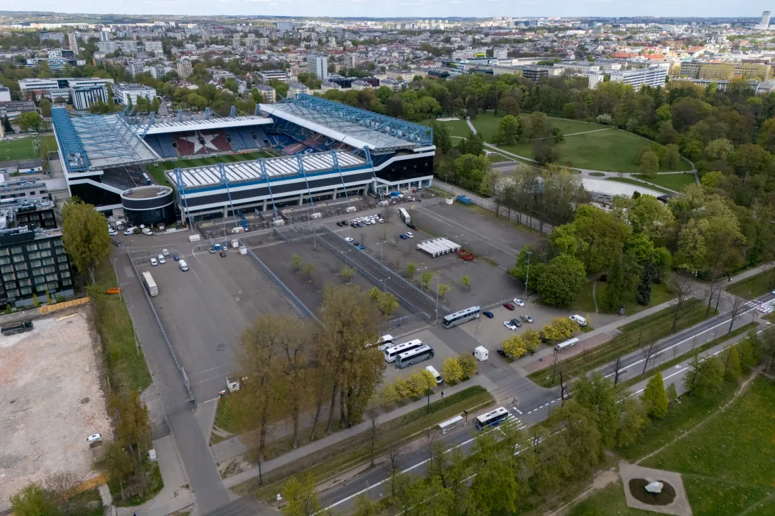 Stadion Wisły Kraków od strony południowej